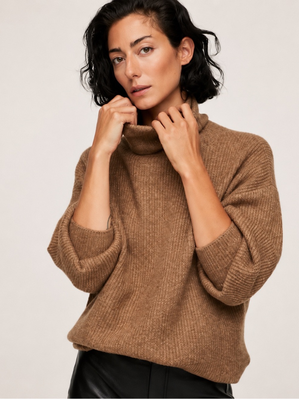 Mango over size long turtle neck sweater